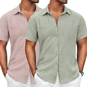 Lymio Men Shirt || Shirt for Man || Half Sleeve || Casual and Summer Style (Packs Also Available) (Resort-Slub)