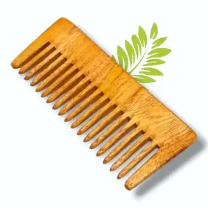 Neem Wooden Comb Women - Soaked In 13 Herbs, Neem & Sesame Oil For Multi-Actions, Hair Care, Frizz Control & Shine Pack of 3