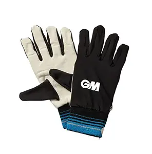 GM Chamois Padded with Lycra Back (Wristband) Leather Cricket Batting Inner Gloves for Mens, Size - Mens