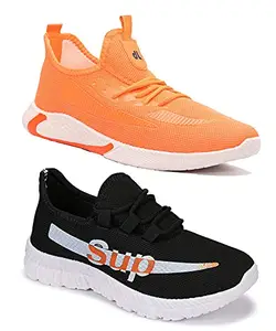 TYING Multicolor (9370-9164) Men's Casual Sports Running Shoes 8 UK (Set of 2 Pair)