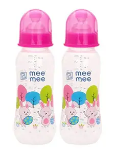 Mee Mee Premium Baby Feeding Bottle, 250ml, Pink (Pack of 2)