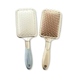 TIAMO Paddle Flat Plastic hairbrush set of 2 for men and women with air cushioning for daily hair Hairstyling