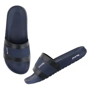 URJO PURE-51 Men's Sliders/Slippers Lightweight Super Flexible Arch Support Durable Anti Skid & Stylish Dailywear Sliders/Slippers for Men by Welcome URJO-M-PURE-51-NVY_7