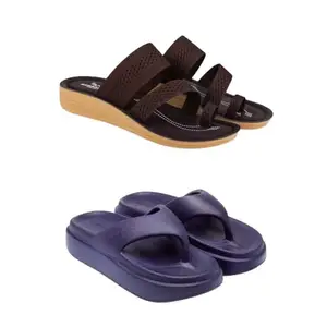 SPORTER Extra Soft Classic Casual wear with Flexibility Technology Heel Combo for Women's/Girl's(6141+6112)(8) Multicolor