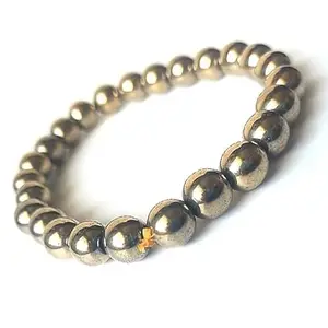 AD INTERNATIONAL ORIGINAL GOLDEN HEMATITE Crystal Bracelet for Women Men with Healing Crystal and Stone