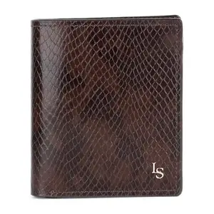 LOUIS STITCH Spanish Leather Brown Two Fold Wallet for Men with Coin Pocket, 6 Card Slots and 2 Cash Compartment | RFID Protected Pocket Wallet, Genuine Leather (LSWL-09-DSSNBB)