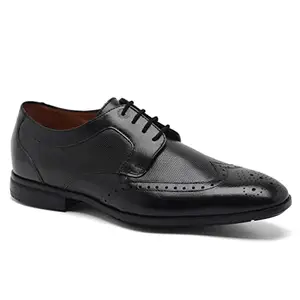 Ruosh The Cameroon Men Black Formal Wingtip Lace-up