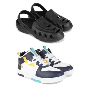 DRACKFOOT Men's Stylish Casual Shoes | Comfortable & Trendy Daily WearPremium Casual Shoes for MenGRT-SPO-(2-Combo)-3138-1074-7 Multicolor