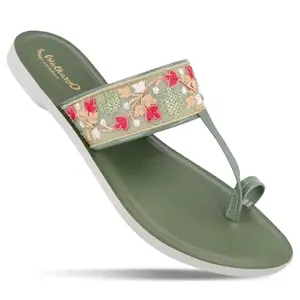 WALKAROO WL7476 Womens Fashion Sandals for Casual Wear and Regular use - Mint