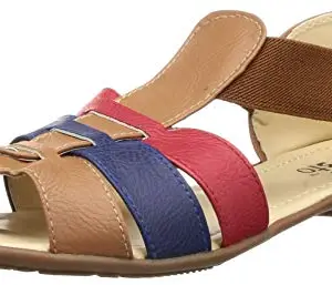 VAGON Women Tan Fashion Sandals-6 UK (39 EU) (VJ1122)