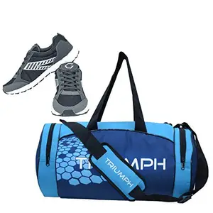 Gowin Nx-2 Yellow/Blue Size-10 with Triumph Gym Bag Rounder-1 Pro-66 Black/Red