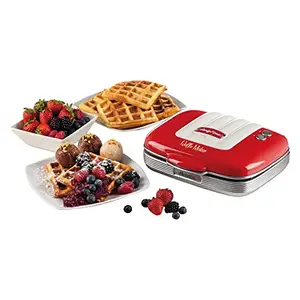 Ariete Ariete 1973 Waffle Maker, Electric Plate For Waffles, 700 W, Non-Stick Plates, Red ‎, 25 x 21 x 9.5 cm; 1.4 Kg