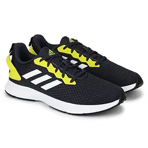 Adidas Men Synthetic & Mesh Harquin M Running Shoes SHANAV/FTWWHT/ACIYEL/CBLACK UK-7