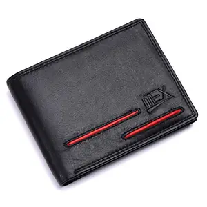 iMex Men's Stylish Genuine Leather Wallet (Black)