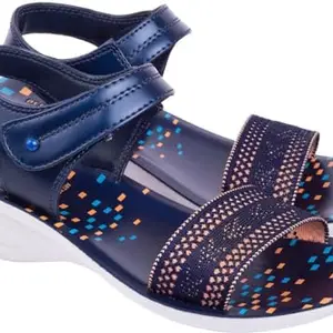 WALKAROO BLUE TYGA BT2708 Womens Fashion Sandals for Casual Wear & Regular Use - Blue