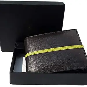 Men Black Original Leather RFID Wallet 7 Card Slot 2 Note Compartment