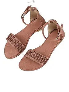 WalkTrendy WalkTrendy Womens Synthetic Pink Sandals - 7 Uk (Wtwf94_Pink_40)