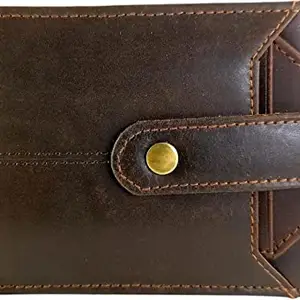 Young Arrow Men Casual Brown Genuine Leather Wallet (8 Card Slots)