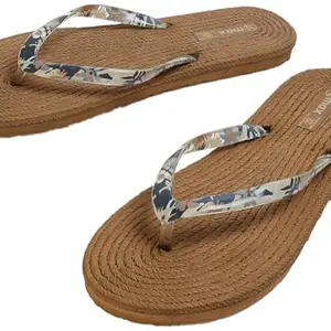 Max Women Textured V-Strap Slippers, Brown 39