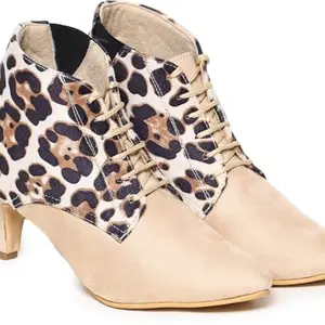 Picktoes PT-L41 Women's Cream Synthetic Leather Casual Heel Sandal