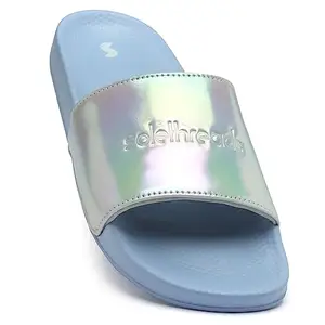 SOLETHREADS SHEEN Flip-Flops For Women | Fashionable | Stylish | Comfortable | Super soft | Super Lightweight | Anti-Slip Sole | Casual Wear Slippers for Women | BLUE | 5UK
