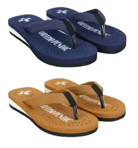 Priksh Flip flops combo for womens (YELLOW, 7)