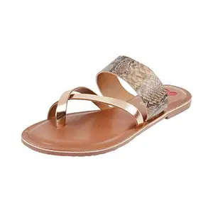 Metro Women's Chikoo Faux Leather Strappy Fashion Slip-Ons UK/4 EU/37 (32-998)