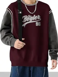 Noble Monk Men's Oversize Fit Round Neck T-Shirt | Full Sleeve | Casual T-Shirt