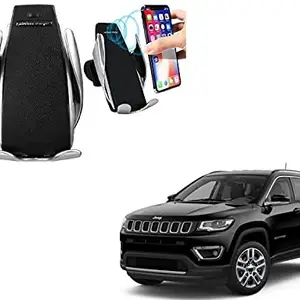 Kozdiko Car Wireless Car Charger with Infrared Sensor Smart Phone Holder Charger 10W Car Sensor Wireless for Jeep Compass