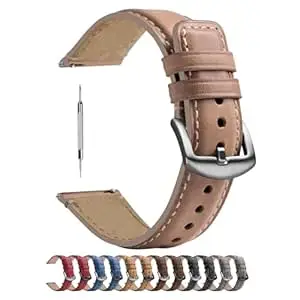 Fullmosa Quick Release Watch Band 22mm 20mm 18mm,Burnished Leather Wacth Bands for Samsung Galaxy Watch 5/4/3 | Huawei Watch | Fossil Watch | Amazfit Watch | Oneplus Watch | Pebble Watch | Seiko Watch