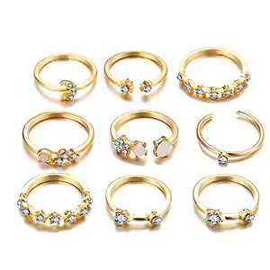Jewels Galaxy Jewellery for Women Gold Plated Rings Combo (JG-PC-RNNG-914)