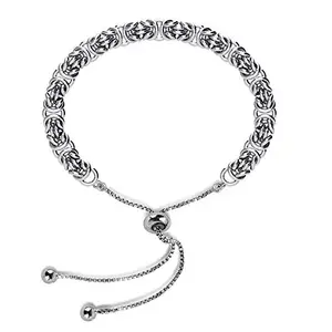 LeCalla Women's 925 Sterling Silver BIS Hallmarked Sliding Bolo Byzantine Bracelets…