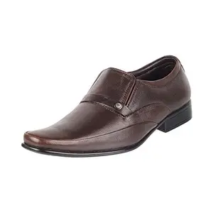 Metro Men Brown Leather Flat Shoes (19-5265-12-44-Brown) Size (Euro44/Uk10)