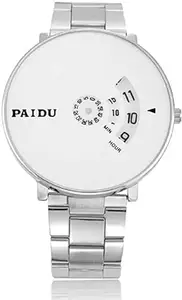Casual Round Dial Paidu Watch (White)
