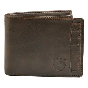 Keviv® Genuine Leather Wallet for Men EXTRANAL Card Holder Wallet (Brown)