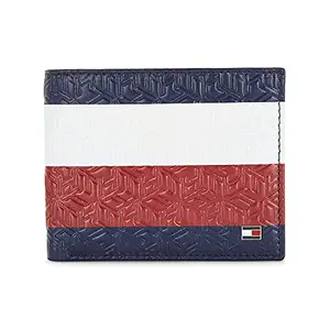 Tommy Hilfiger Red, White & Blue Leather Men's Wallet (8903496159882)