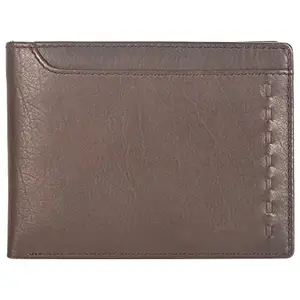 Leatherman Fashion LMN Genuine Leather Men Casual, Formal Brown Wallet LV5632(4 CC Card Slots)