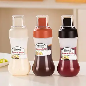 Vishweshvar 5-Hole Squeeze Condiment Bottles - Perfect for Ketchup, Mustard, Hot Sauces, Olive Oil - Kitchen Dispenser Squeeze Bottle Set (Color: White, 350ml, Pack of 2)