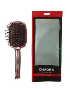 CHAOBA Professional Professional Classic Paddle Hair Brush with Strong & flexible nylon bristles For Grooming, Straightening, Smoothing Hair, ideal for Men & Women, Roses (CHB-255)