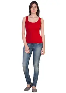 Apurwa Fashion Tank Top Vest Top Camisole Sando Spaghetti Inner Wear Camis for Women, Girls Red