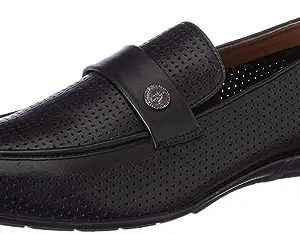 Michael Angelo Men's Costa 8201 Black Leather Derby Shoes -6UK