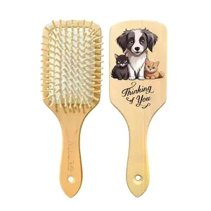 Allure Personalised Dog Family Print Paddle Hair Brush