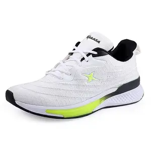 Kraasa Running Shoes for Men | Soft Cushioned EVA Insole| Walking & Gym Shoes for Men White2 UK 7