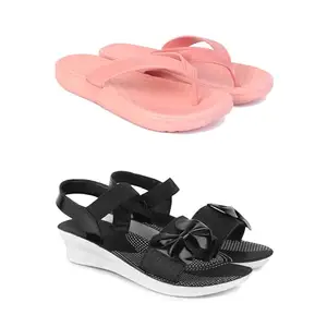 Women?s Flat Sandals,Stylish Heeled Sandals for Women SP_(Combo 2)-1979-1969-7-EURO-38