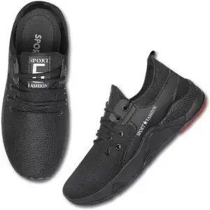 Sarthak Enterprises Trendy Sports Shoe for Men (Black, Numeric_6)