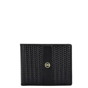 Da Milano Genuine Leather Black Bifold Men Wallet with Multicard Slot (0418A)