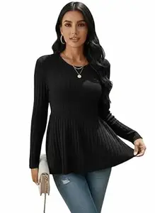SILES FASHION Women Casual Flared Sleeve Self Design Top Stylish Regular Fit Soft Fabric Trendy Office Party Top