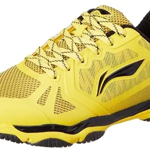 Li-Ning Ranger Lite Z1 Non-Marking Cushion Badminton Shoe(Yellow/Black, UK 5)