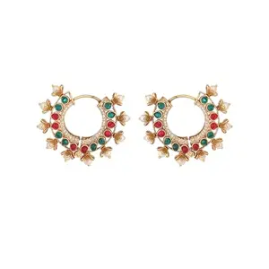 Yinara Kanika Floral Hoop Earrings