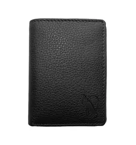 Needle and Yarn Leather Black Card Holder Wallet